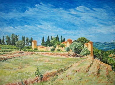 Chateau de Beaumelles 2009 60x80cm