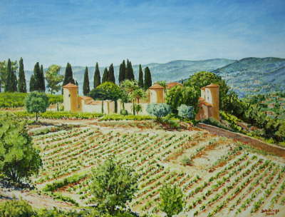 Chateau de Beaumelles 40x65cm 2010
